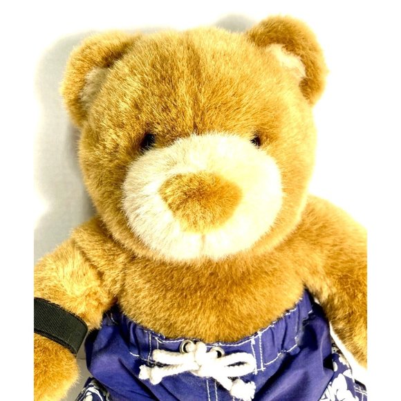 Surf Club Teddy Bear Build-A-Bear Brown Swim Shorts Stuffed Animal Plush PA-9859 - Picture 2 of 12